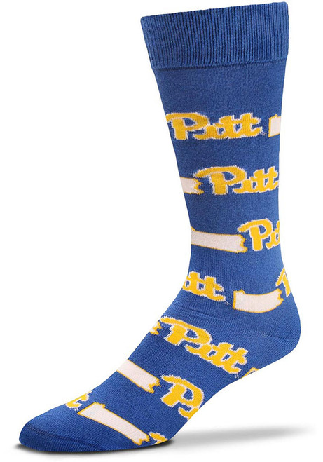 States and Logos Pitt Panthers Mens Dress Socks - Blue