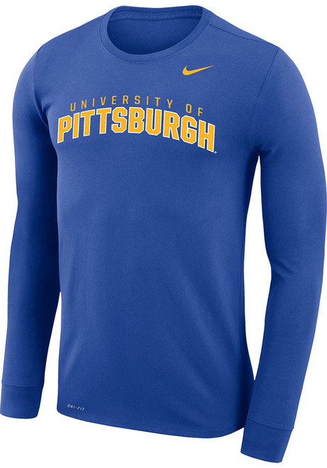 Mens Pitt Panthers Blue Nike Arch Long Sleeve T-Shirt