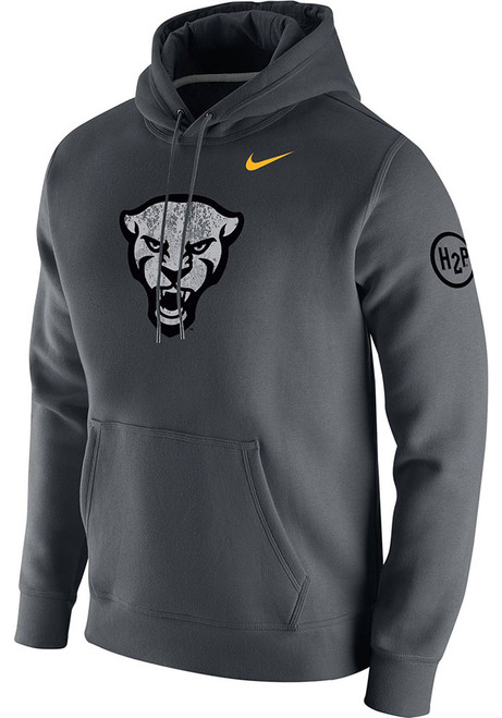 Mens Pitt Panthers Grey Nike Forged The Future Club Fleece Hooded Sweatshirt