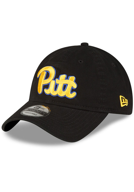 New Era Black Pitt Panthers Gold Wordmark 9TWENTY Adjustable Hat