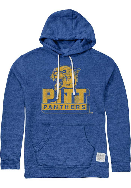 Mens Pitt Panthers Blue Original Retro Brand Retro Long Sleeve Fashion Hood