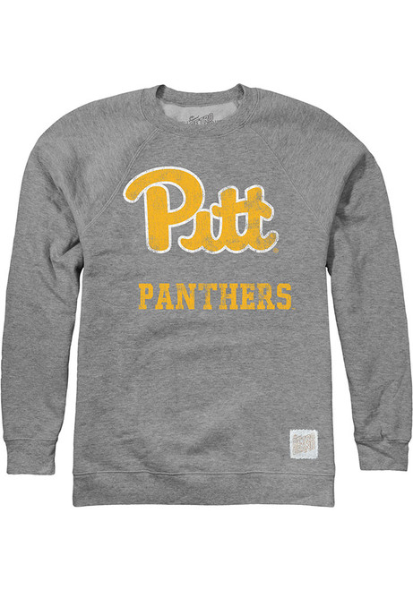 Mens Pitt Panthers Grey Original Retro Brand Tri Blend Fleece Fashion Sweatshirt