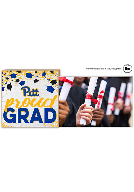 Gold Pitt Panthers Proud Grad Floating Picture Frame