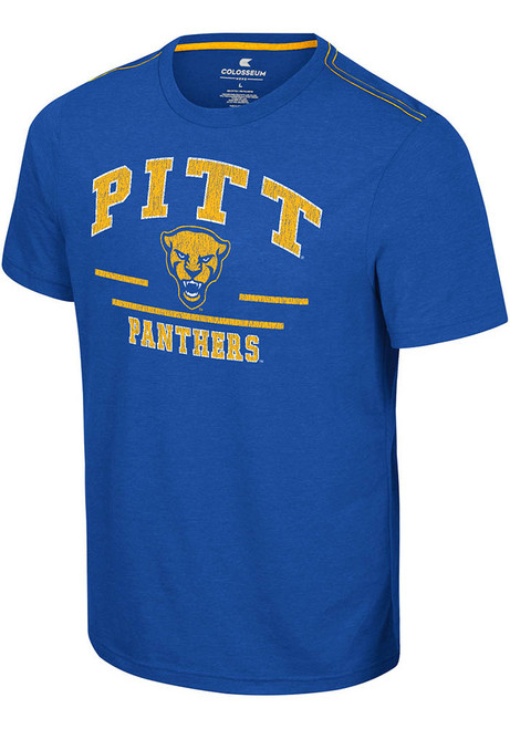 Pitt Panthers Blue Colosseum No Problemo Hail to Pitt Short Sleeve T Shirt