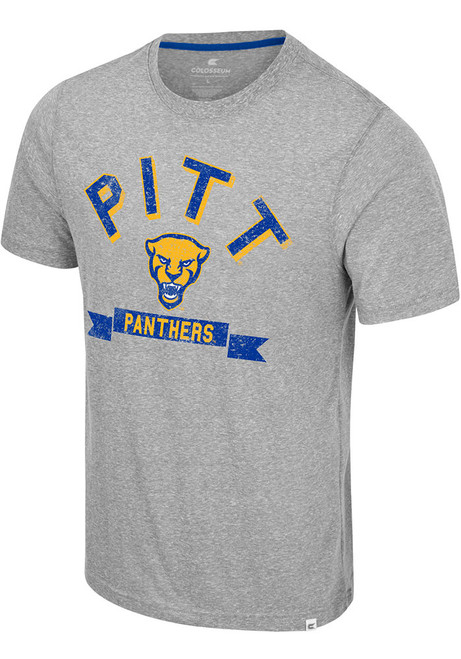 Pitt Panthers Grey Colosseum Connor Short Sleeve Fashion T Shirt