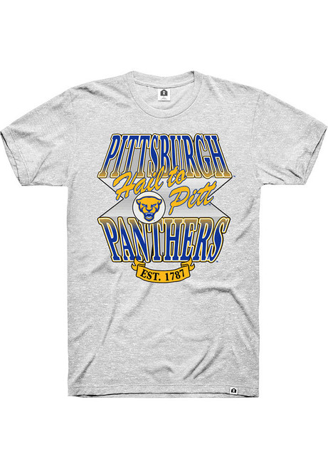 Pitt Panthers Ash Rally Triblend Short Sleeve Fashion T Shirt