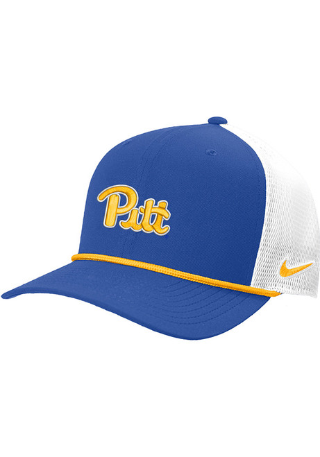 Nike Blue Pitt Panthers Visor Rope Wordmark Trucker Adjustable Hat