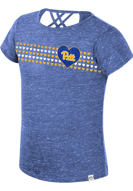 Toddler Girls Pitt Panthers Blue Colosseum Star Court Short Sleeve T-Shirt