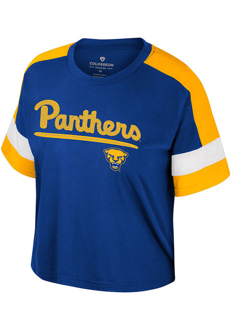 Pitt Panthers Blue Colosseum Diamond Short Sleeve T-Shirt