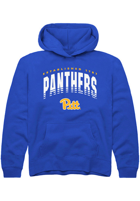 Youth Pitt Panthers Blue Rally Vent Long Sleeve Hooded Sweatshirt