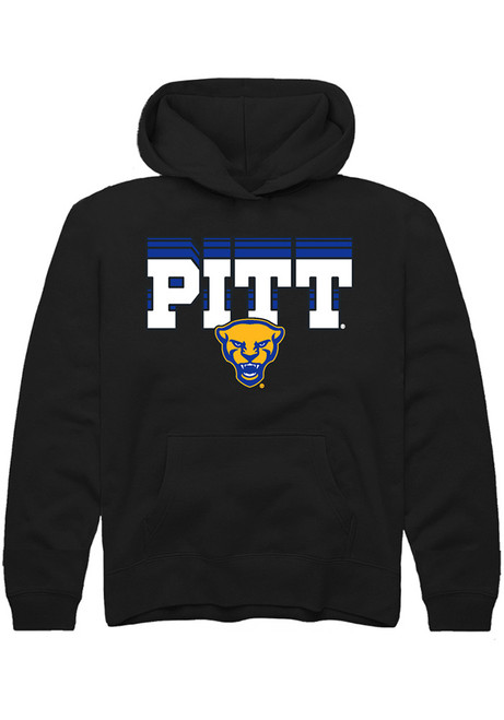 Youth Pitt Panthers Black Rally Repeat Long Sleeve Hooded Sweatshirt