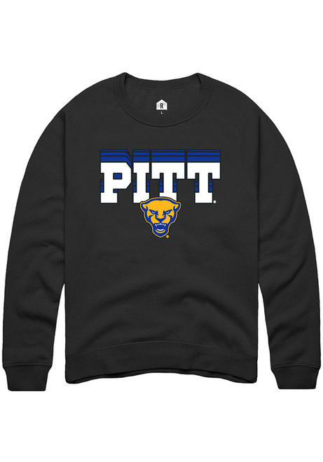 Mens Pitt Panthers Black Rally Repeat Crew Sweatshirt