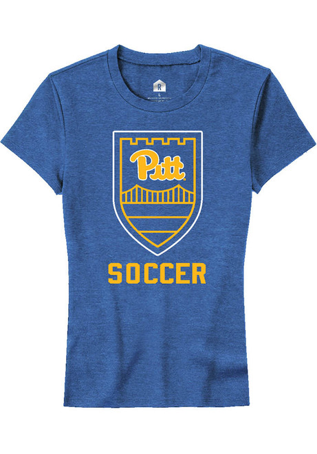 Pitt Panthers Blue Rally Soccer Badge Short Sleeve T-Shirt