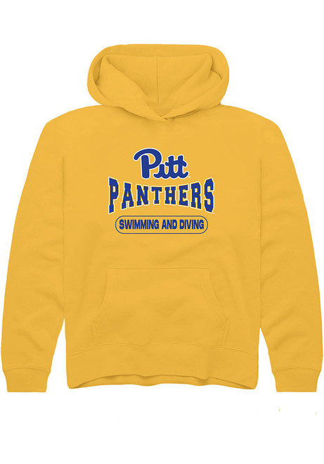 Youth Pitt Panthers Gold Rally Swimming and Diving Long Sleeve Hooded Sweatshirt