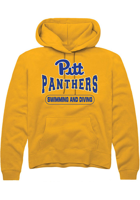 Mens Pitt Panthers Gold Rally Swimming and Diving Hooded Sweatshirt