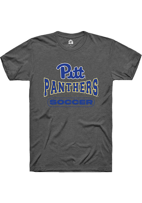 Pitt Panthers Charcoal Rally Soccer Wordmark Short Sleeve T Shirt