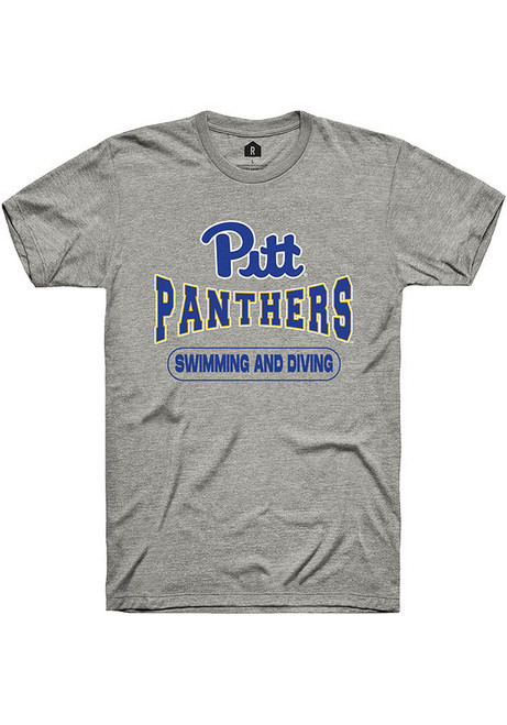 Pitt Panthers Grey Rally Swimming & Diving Wordmark Short Sleeve T Shirt