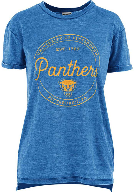 Pitt Panthers Blue Pressbox Ella Seal Short Sleeve T-Shirt