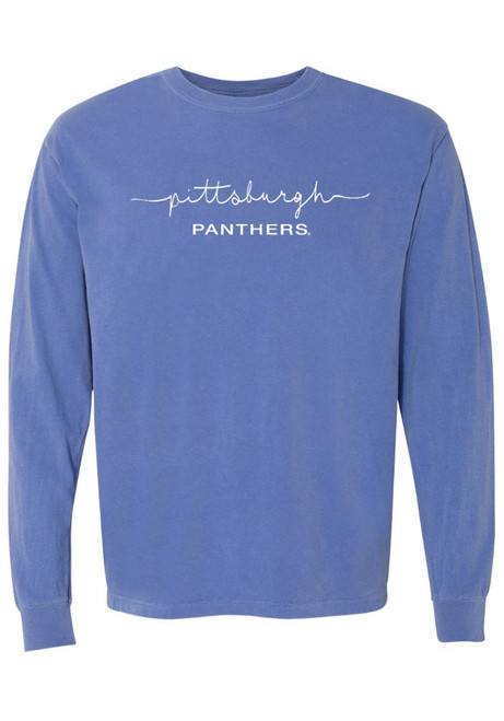 Womens Blue Pitt Panthers Classic Script LS Tee