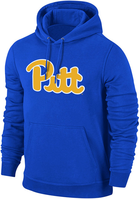 Mens Blue Pitt Panthers Primary Team Logo Hooded Sweatshirt