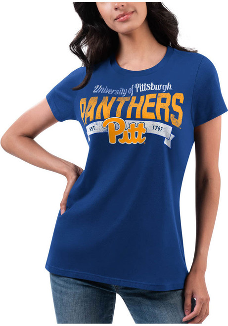 Pitt Panthers Team Crew Short Sleeve T-Shirt - Blue