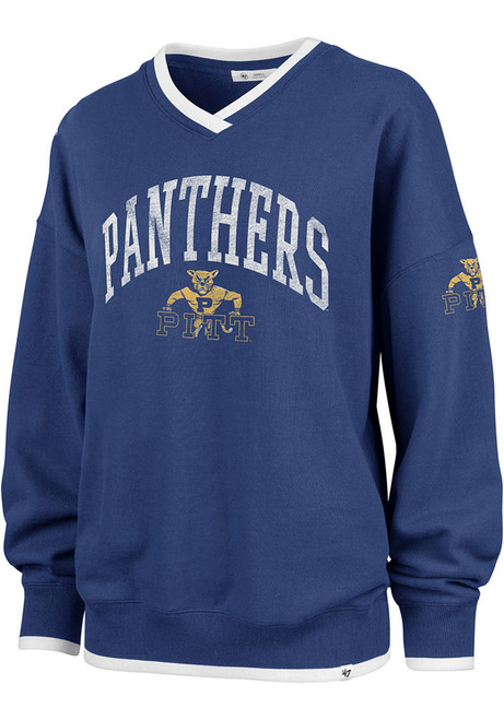 Womens Pitt Panthers Blue 47 Daze Crew Sweatshirt