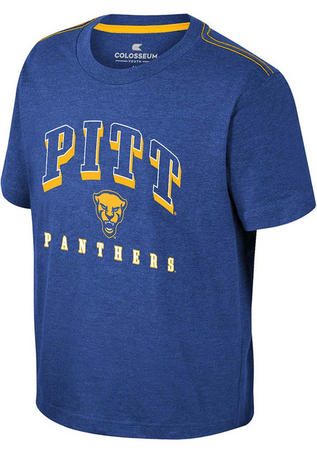 Youth Pitt Panthers Blue Colosseum Hawkins Short Sleeve T-Shirt