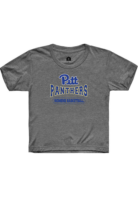 Youth Pitt Panthers Charcoal Rally Womens Basketball Wordmark Short Sleeve T-Shirt