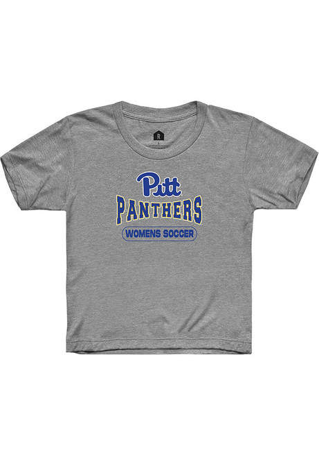 Youth Pitt Panthers Grey Rally Womens Soccer Wordmark Short Sleeve T-Shirt