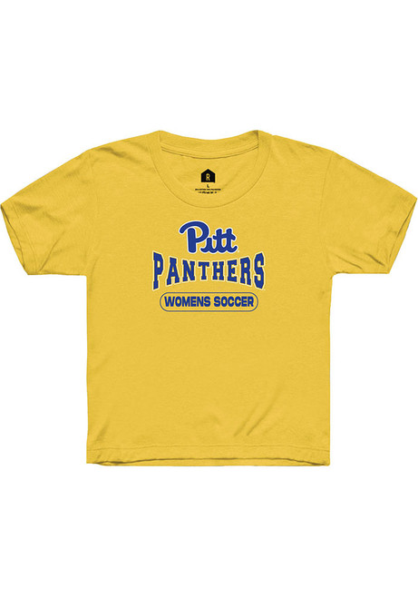 Youth Pitt Panthers Yellow Rally Womens Soccer Short Sleeve T-Shirt