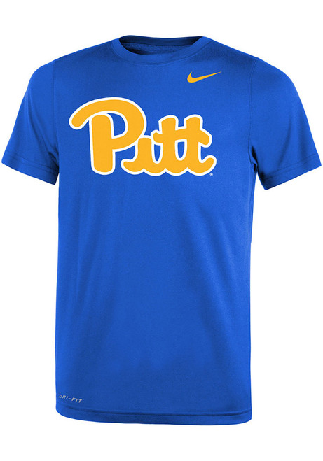 Youth Pitt Panthers Blue Nike Primary Logo Short Sleeve T-Shirt