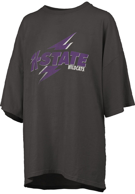 K-State Wildcats Black Pressbox Rock and Roll Short Sleeve T-Shirt