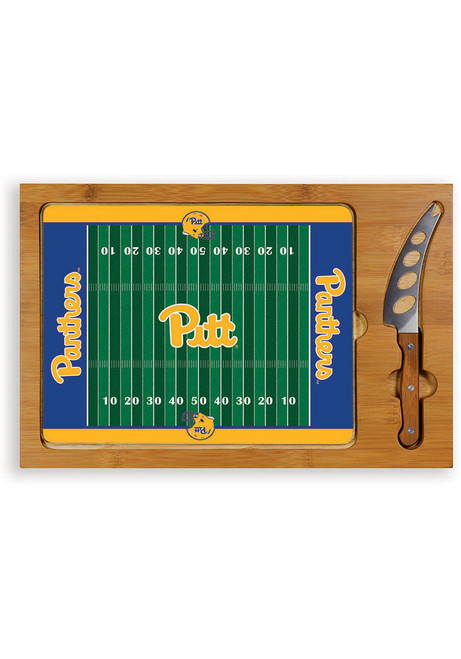 Pitt Panthers Brown Picnic Time Icon Glass Top Kitchen Cutting Board