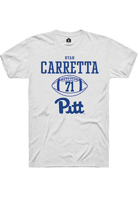 Ryan Carretta White Pitt Panthers NIL Sport Icon Short Sleeve T Shirt