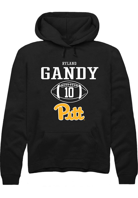 Ryland Gandy Rally Mens Black Pitt Panthers NIL Sport Icon Hooded Sweatshirt