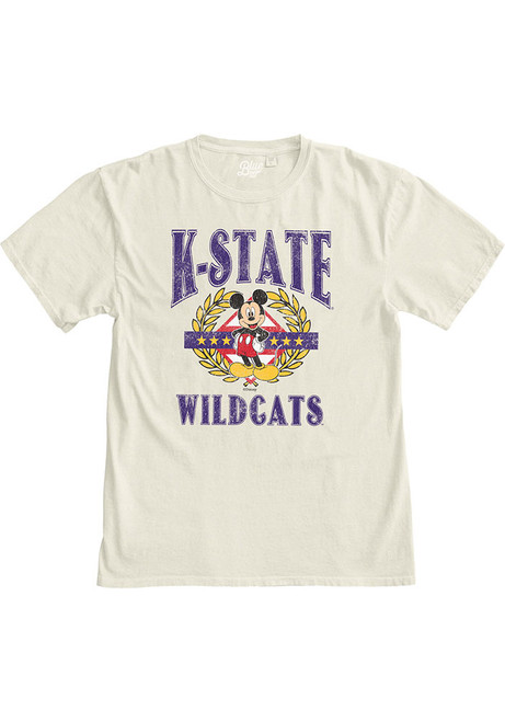 K-State Wildcats Olive Mickey Short Sleeve T-Shirt - Ivory