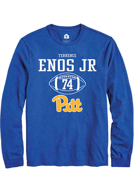 Terrence Enos Jr Rally Mens Blue Pitt Panthers NIL Sport Icon Tee