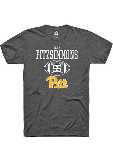 Sean FitzSimmons Dark Grey Pitt Panthers NIL Sport Icon Short Sleeve T Shirt