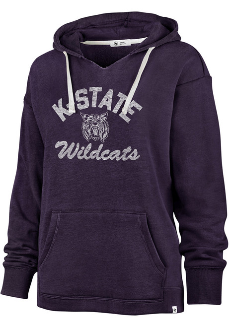 Womens K-State Wildcats Purple 47 Wrapped Up Hooded Sweatshirt