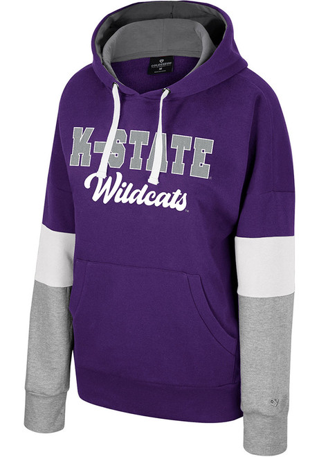 Womens K-State Wildcats Purple Colosseum Hart Hooded Sweatshirt