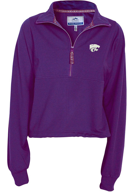 Womens Purple K-State Wildcats Piper Qtr Zip