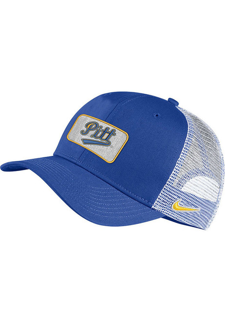 Nike Blue Pitt Panthers Retro Script Trucker Adjustable Hat