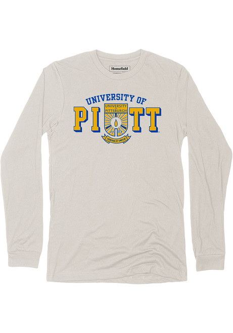 Mens Pitt Panthers Oatmeal Homefield Crest Tee