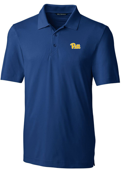 Mens Pitt Panthers Blue Cutter and Buck Forge Short Sleeve Polo Shirt