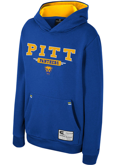 Youth Pitt Panthers Blue Colosseum Centauri Long Sleeve Hooded Sweatshirt