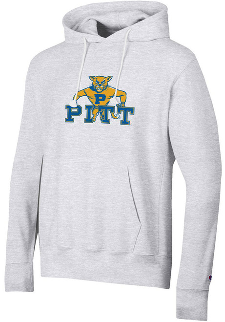 Mens Pitt Panthers Grey Champion Vintage Hooded Sweatshirt