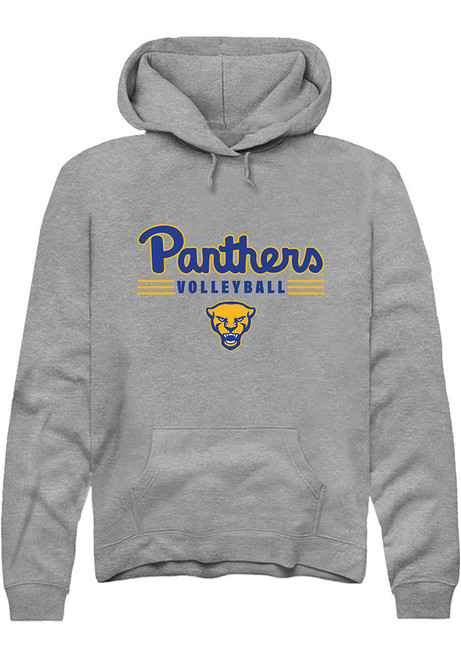 Mens Pitt Panthers Grey Rally Volleyball Hooded Sweatshirt