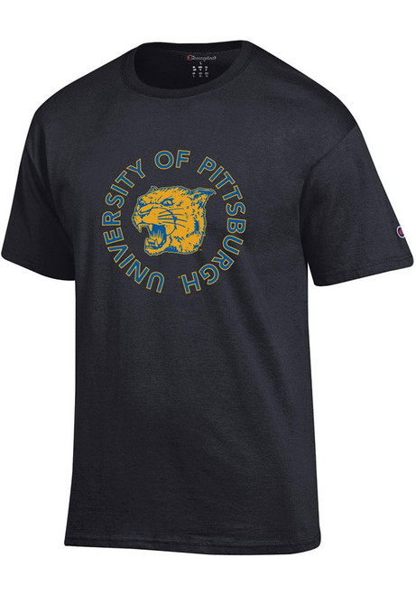 Pitt Panthers Black Champion Vault Circle Logo Short Sleeve T Shirt