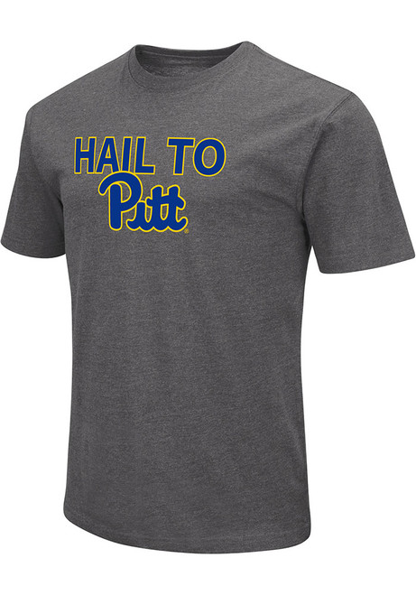 Pitt Panthers Charcoal Colosseum Slogan Short Sleeve T Shirt