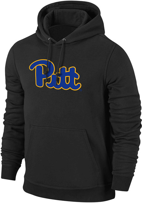 Mens Black Pitt Panthers Primary Team Logo Hooded Sweatshirt